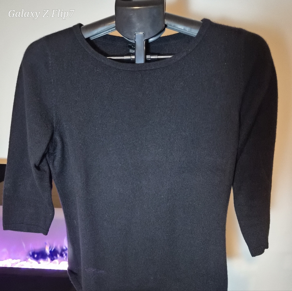 Talbots Petites Pure Cashmere 3/4 Sleeve Sweater LP